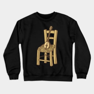 Baglamas resting on Chair Crewneck Sweatshirt